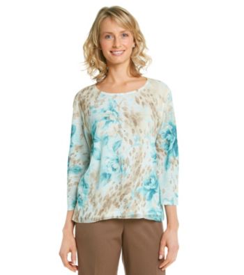 Alfred Dunner® Petites' Chelsea Market Printed Top
