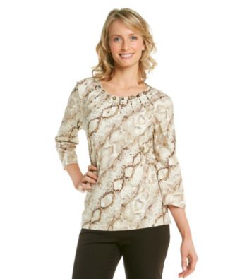 Alfred Dunner® Petites' Chelsea Market Printed Top