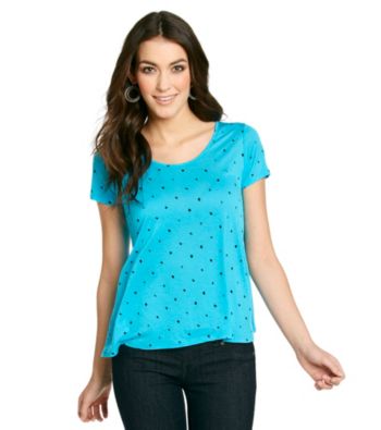 Kensie® Dot Printed Tee