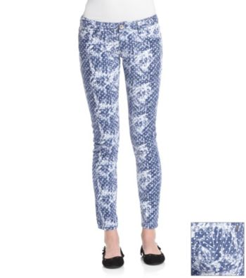 Wallflower Vintage® Juniors' Cloudy Dot Print Skinny Jeans