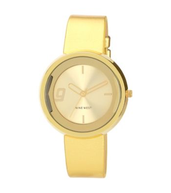 Nine West® Polished Goldtone Strap Watch