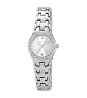 Anne Klein® Women's Crystal Silvertone Bracelet Watch