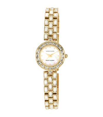 Anne Klein®Women's Crystal Goldtone Bracelet Watch