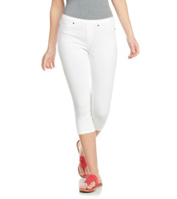 HUE® White Original Jeans Capri