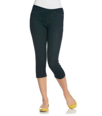 HUE® Midnight Rinse Original Jeans Capri
