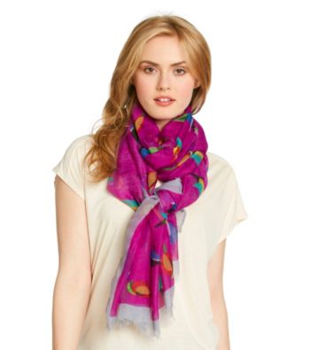 Basha Purple Colorful Bird Neckwrap