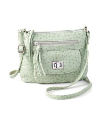 GAL Washed Ostrich Crossbody