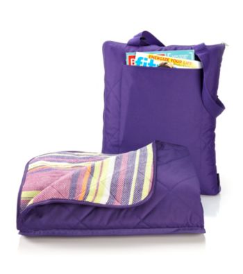 LivingQuarters All Weather Purple Throw