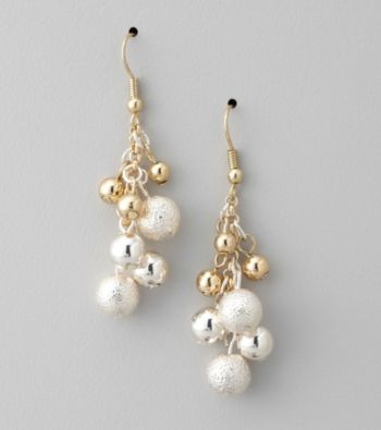 Studio Works® Two Tone Cluster Drop Earrings