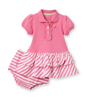Little Me® Baby Girls' Pink Short Sleeve Ladybug Polo Dress