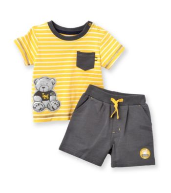Little Me® Baby Boys' Yellow Bear Shorts Set