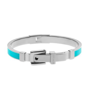 Michael Kors® Turquiose/Silvertone Enamel Buckle Bangle