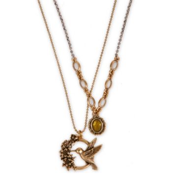 Lucky Brand® Two Tone Charm Necklace