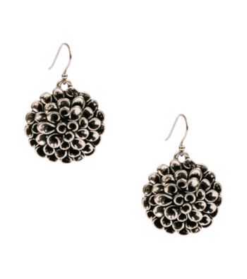 Lucky Brand® Silvertone Floral Earrings