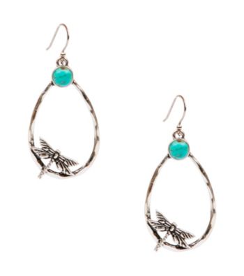 Lucky Brand® Silvertone Oblong Hoop Earrings