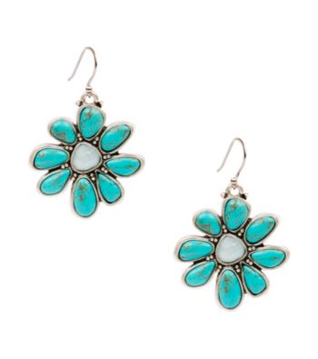 Lucky Brand® Turquoise Floral Earrings