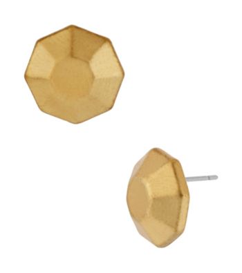 Kenneth Cole® Goldtone Geometric Faceted Stud Earrings
