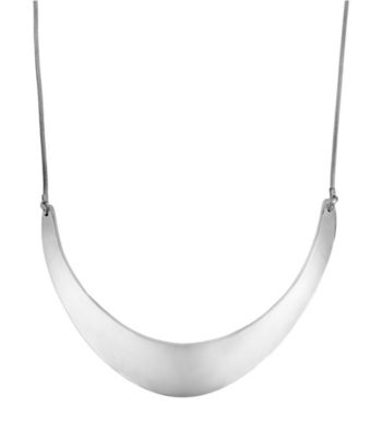 Kenneth Cole® Silvertone Sculptural Half Moon Frontal Necklace