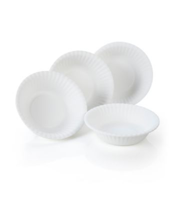 LivingQuarters White Washable Paper Bowls