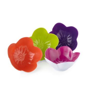LivingQuarters Samba Flower Shaped Bowls