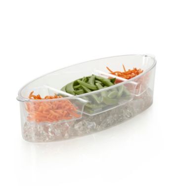 LivingQuarters Clear 3-Section Chiller/Server