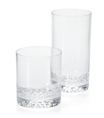 LivingQuarters Clear Acrylic Glass with Bubble Bottom