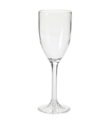 LivingQuarters Clear Acrylic Wine Glass with Bubble Bottom