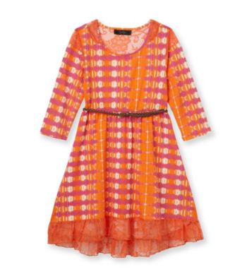 Jessica Simpson Girls' 7-16 Butterscotch Tie-Dye Dress