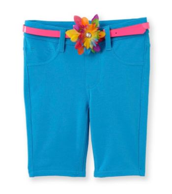 Squeeze® Girls' 2T-6X Belted French Terry Bermuda Shorts