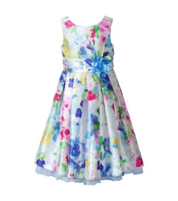 Sweet Heart Rose® Girls' 2T-6X Multi Floral Sequin Dress