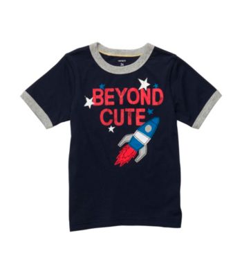 Carter's® Baby Boys' Navy Short Sleeve Rocket Tee