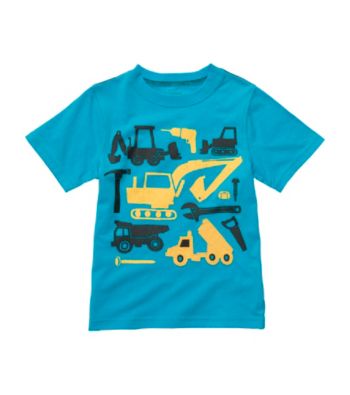 Carter's® Baby Boys' Blue Short Sleeve Construction Tee