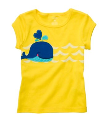 Carter's® Baby Girls' Yellow Short Sleeve Whale Tee