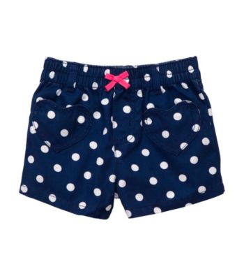 Carter's® Baby Girls' Navy Polka-Dot Woven Shorts