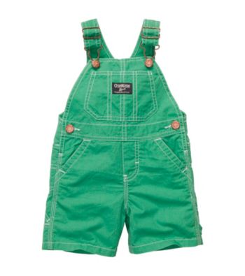 Oshkosh B'Gosh® Baby Boys' Green Poplin Shortall