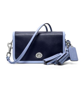 COACH LEGACY ARCHIVAL TWO-TONE LEATHER PENNY SHOULDER PURSE