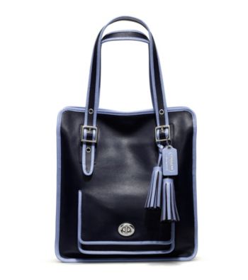 COACH LEGACY ARCHIVAL TWO-TONE LEATHER MAGAZINE TOTE