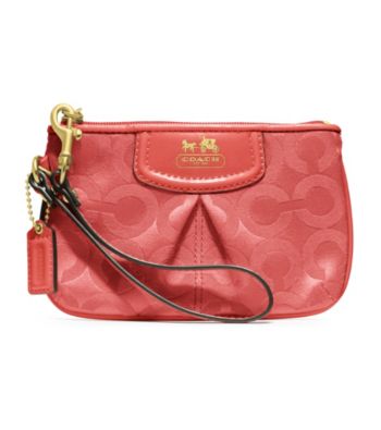 COACH MADISON OP ART SATEEN SMALL WRISTLET