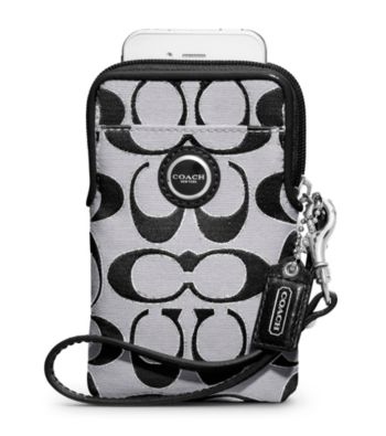 COACH POPPY SIGNATURE SATEEN METALLIC UNIVERSAL CASE
