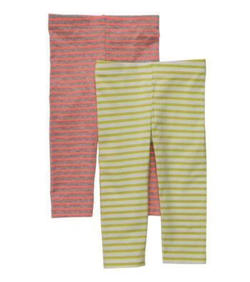 Carter's® Girls' 2T-6X Orange/Lime 2-pk. Striped Capri Leggings