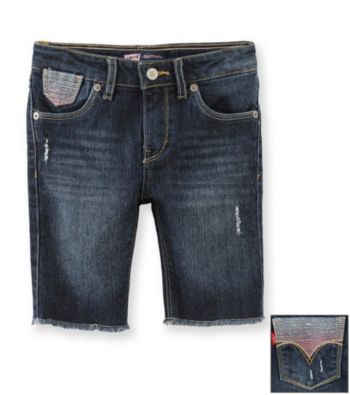 Levi's® Girls' 4-16 Dark Wash Tori Bermuda Shorts