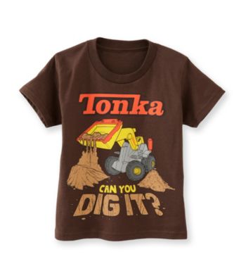Tonka® Boys' 4-7 Brown Short Sleeve Dig It Tee