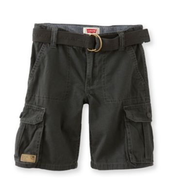 Levi's® Boys' 2T-20 Belted Cargo Shorts - Graphite