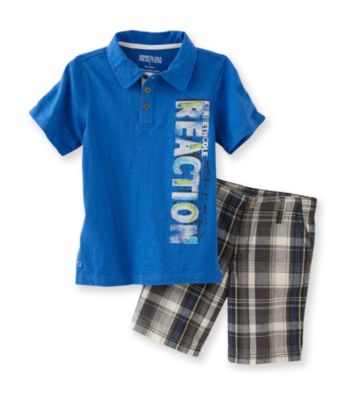 Kenneth Cole® Boys' 2T-7 Blue 2-pc. Polo Shorts Set