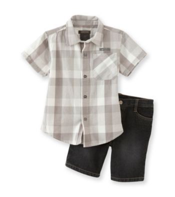 Kenneth Cole® Boys' 2T-7 Grey 2-pc. Woven Shorts Set