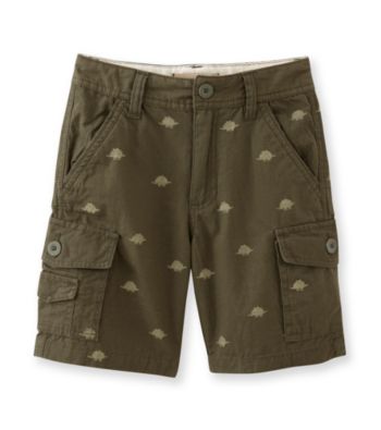 Ruff Hewn Boys' 2T-7 Olive Dino Print Cargo Shorts