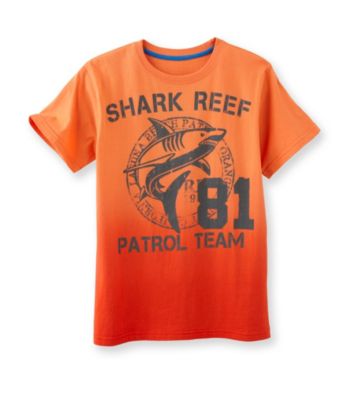 Ruff Hewn Boys' 8-20 Mango Passion Short Sleeve Shark Graphic Tee