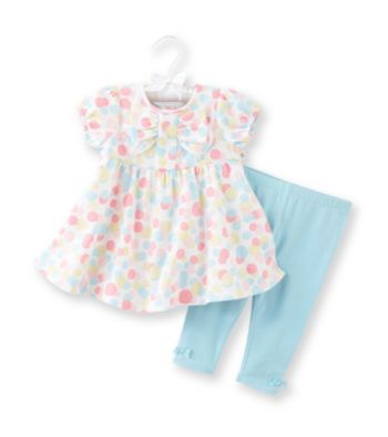 Cuddle Bear® Baby Girls' Multi Dot Tunic Top and Leggings Set