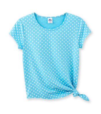 Miss Attitude Girls' 7-16 Glitter Star Side Tie Tee