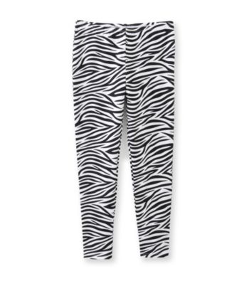 Miss Attitude Girls' 7-16 Black/White Zebra Print Leggings